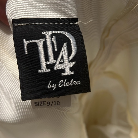 Vintage TD4 by Electra Ivory Strapless Ruffle Gown Size 9/10 – 80s Madonna Prom - Picture 13 of 14